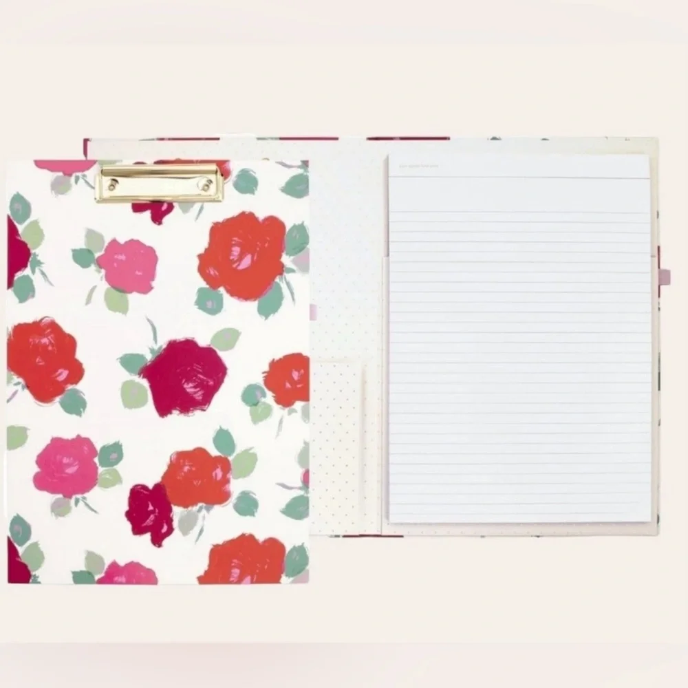 Kate Spade Rose Clipboard with Notepad NWT